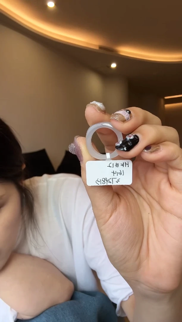 【闪购商品】和田玉戒指未镶嵌12码烟紫方细条多样性发其一