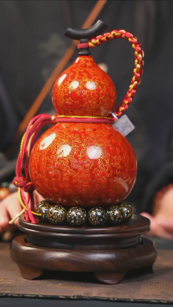 【闪购商品】YT239漆艺酒葫芦不包手串及旋转底座