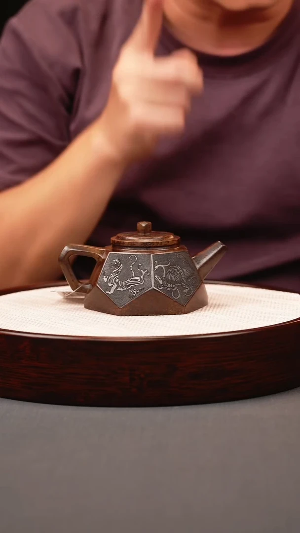 茶壶紫砂龙背青柴烧砖石