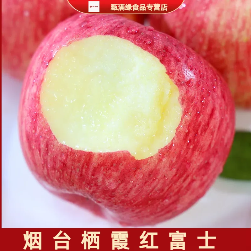 山东烟台红富士4.5斤-9斤当季水果苹果香甜可口肉厚多汁