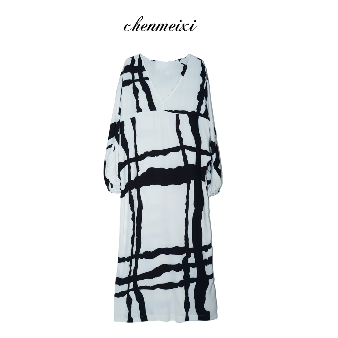 ChenYueTong【南法庄园】设计感条纹宽松裙YLS-LYQ-0392