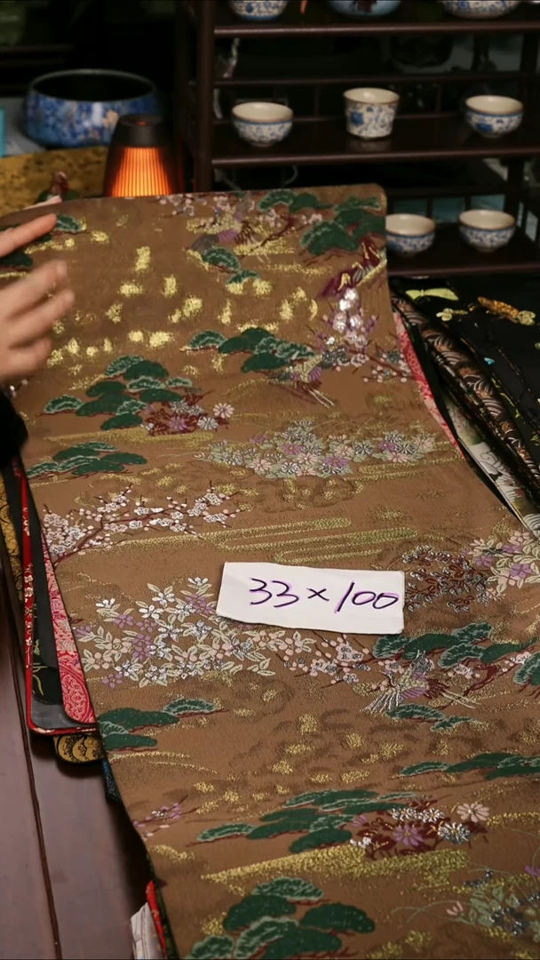 【西阵织世外桃源单面】中国风干泡织锦茶席33*100
