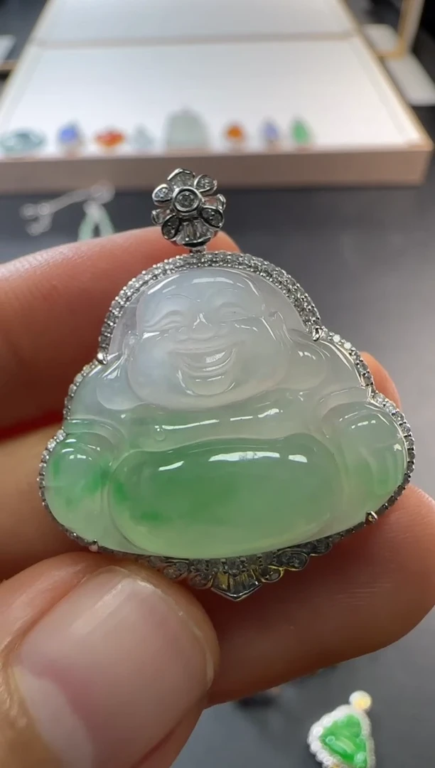 【闪购商品】翡翠颈饰18K金镶嵌不退不换 无鉴赏期