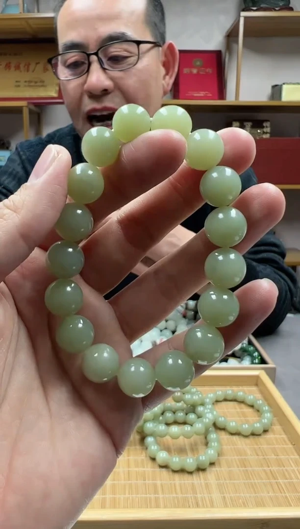 【闪购商品】和田玉手链未镶嵌12且末戈壁