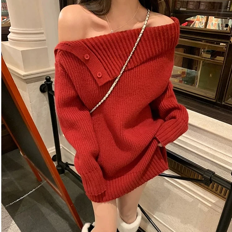 401-600宽松洋气冬季长袖显瘦韩版套头时尚百搭气质秋冬女士毛衣