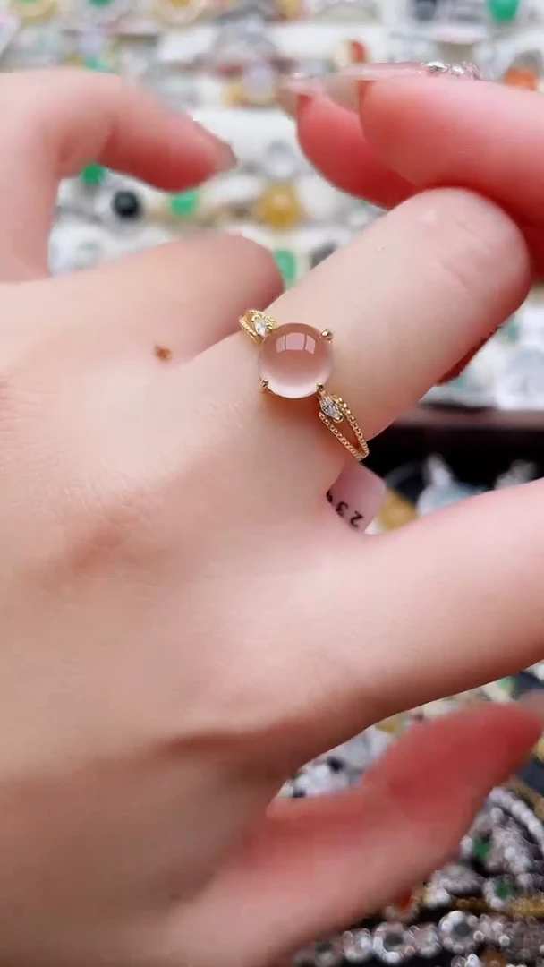 银S925镶嵌戒指玛瑙/玉髓223