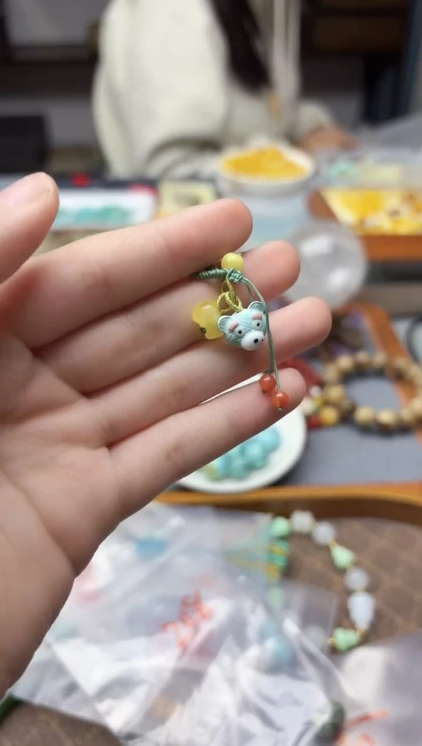 未镶嵌绿松石挂件松石小熊挂件GW