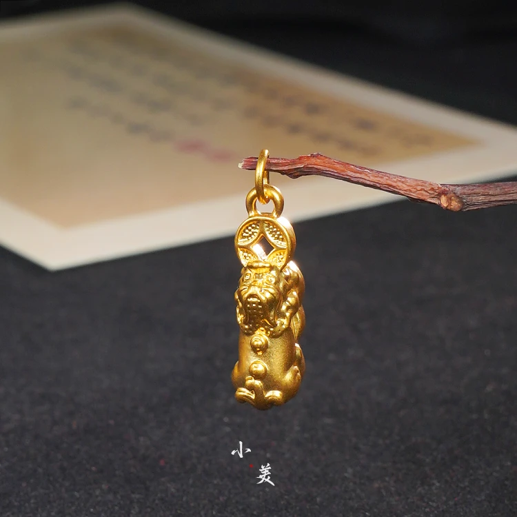 足金5G精工貔貅配件  G8752