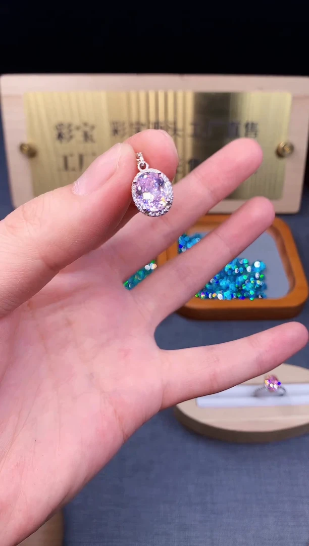 银S925镶嵌颈饰碧玺5611