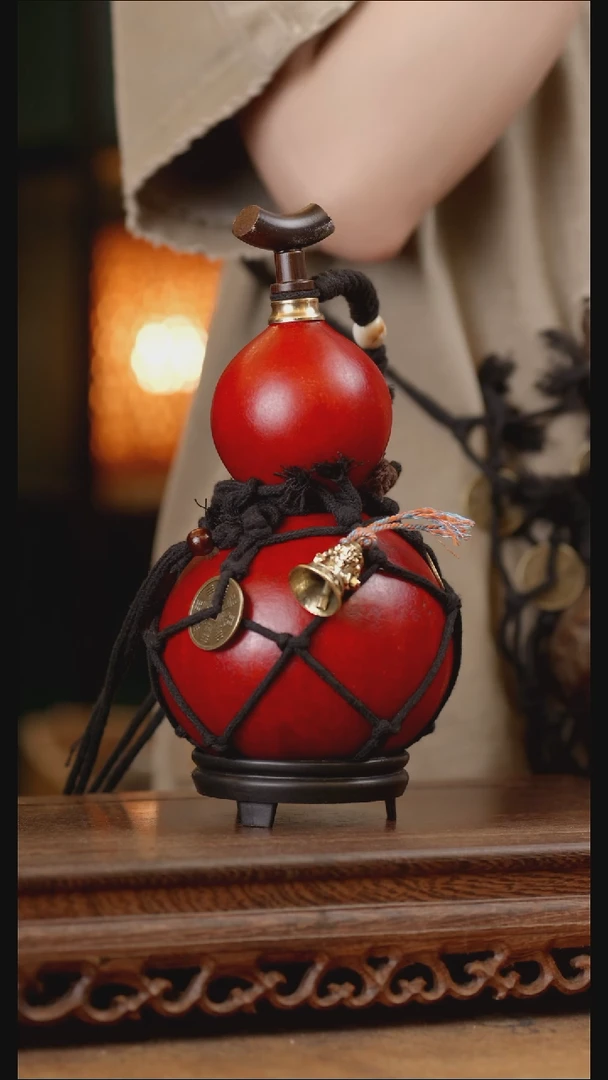 325号精品天然大漆工艺防渗内胆酒葫芦~