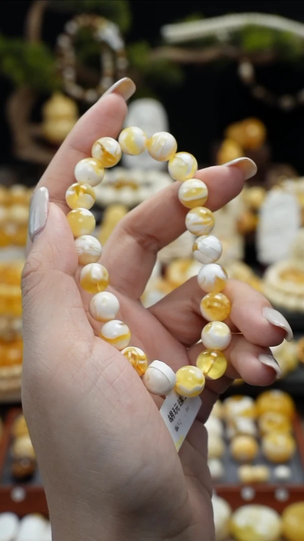 手链琥珀未镶嵌天然琥珀蜜蜡同料手串