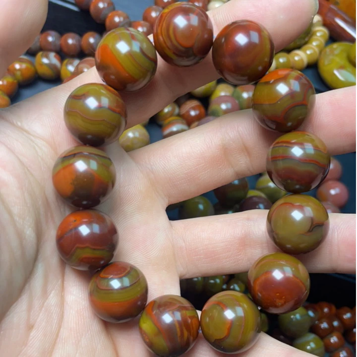 战国红玛瑙卡17精品手串