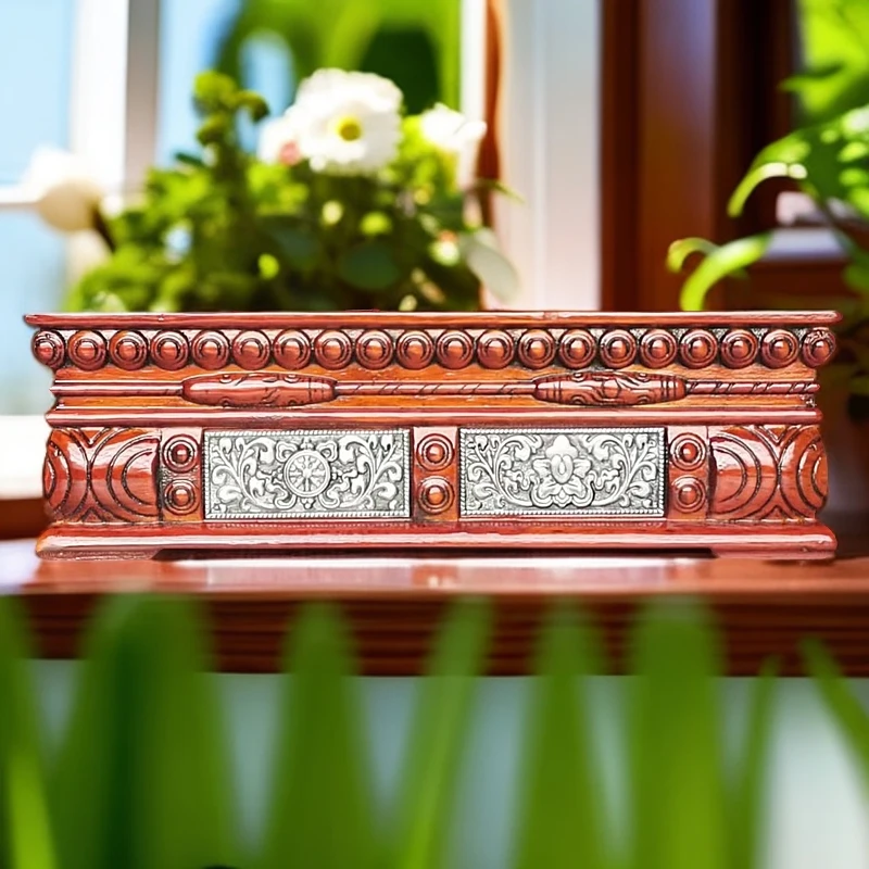 藏式实木长方形盘