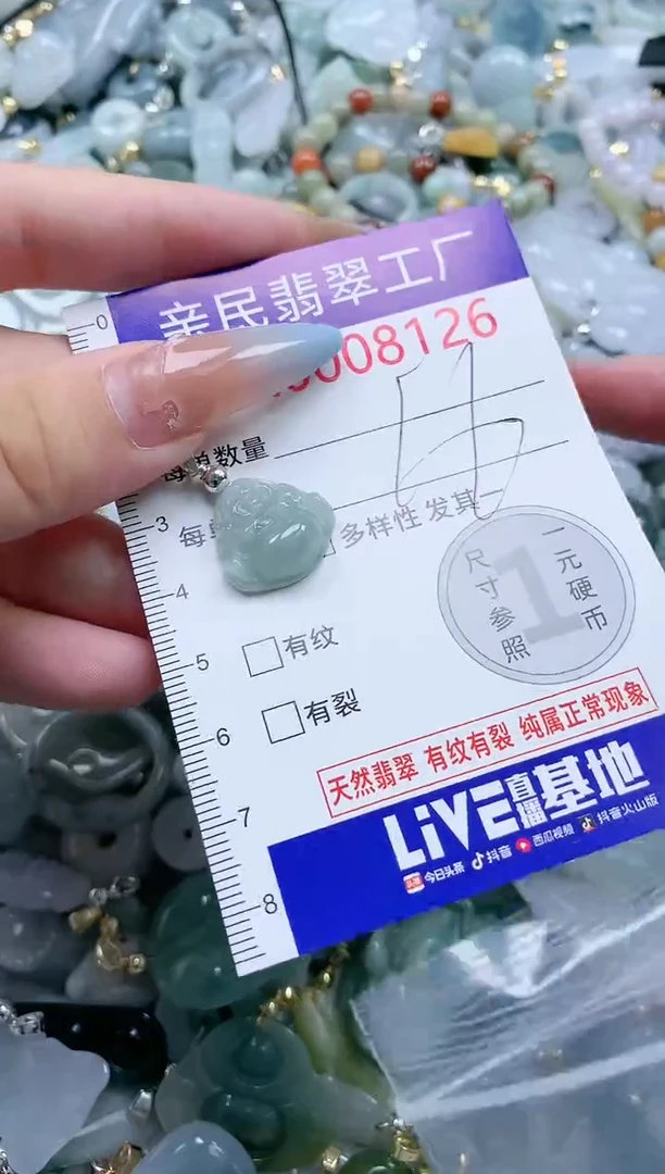 翡翠未镶嵌吊坠(不含链)8126