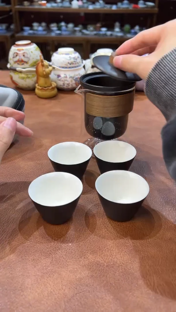 真的很便宜会开片的旅行茶具