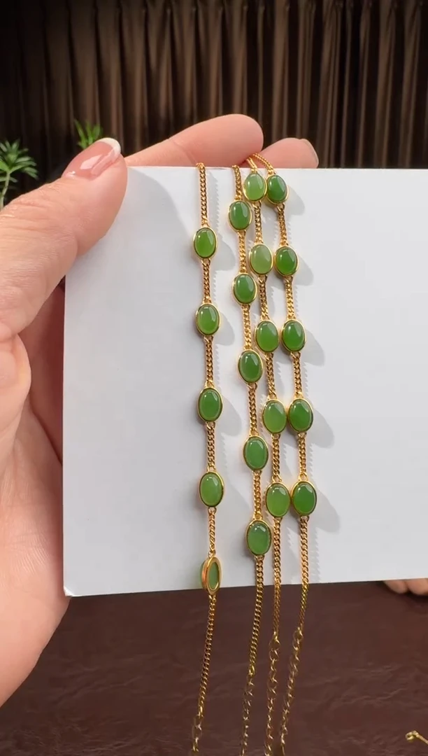 颈饰银S925镶嵌和田玉9无忌11.4多样性拍一发一