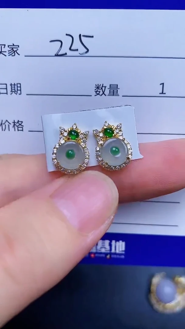 翡翠戒指银S925镶嵌2250