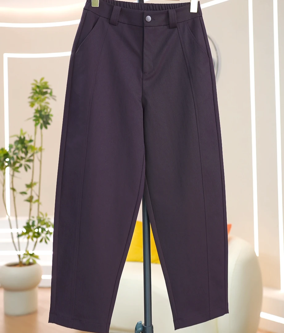 【超汰棉】初秋高腰女士时尚百搭显瘦弹力休闲镰刀裤-2570