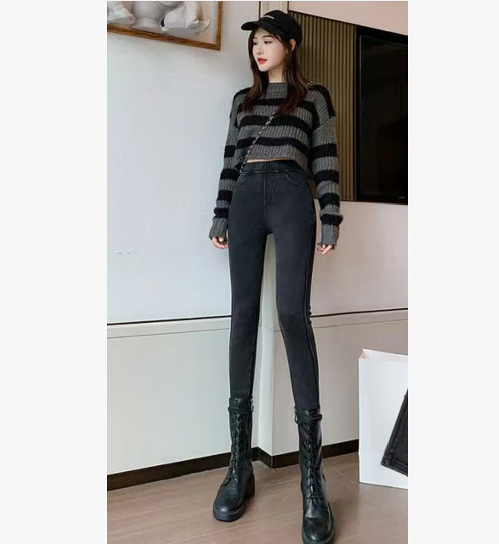 Q25 101123 新款牛仔裤女高腰弹力紧身修身裤