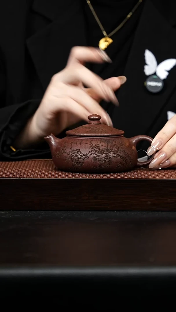紫砂茶宠寒江壶