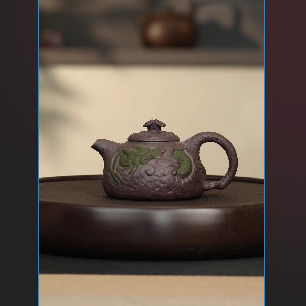 原矿紫砂花器供春壶