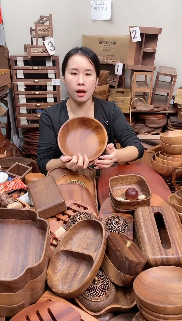 木 南美胡桃木碗20*7cm  内销
