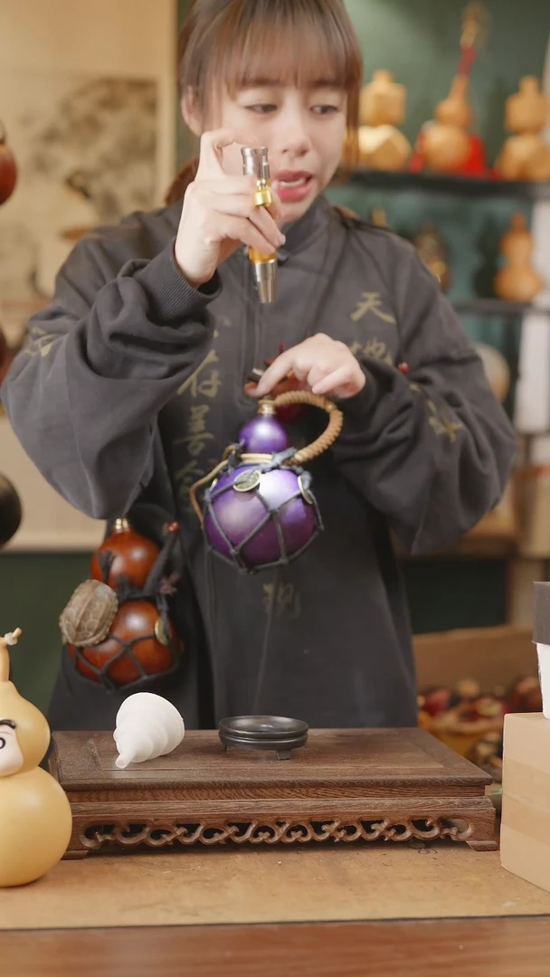 【闪购商品】16号精品天然大漆工艺防渗内胆酒葫芦~