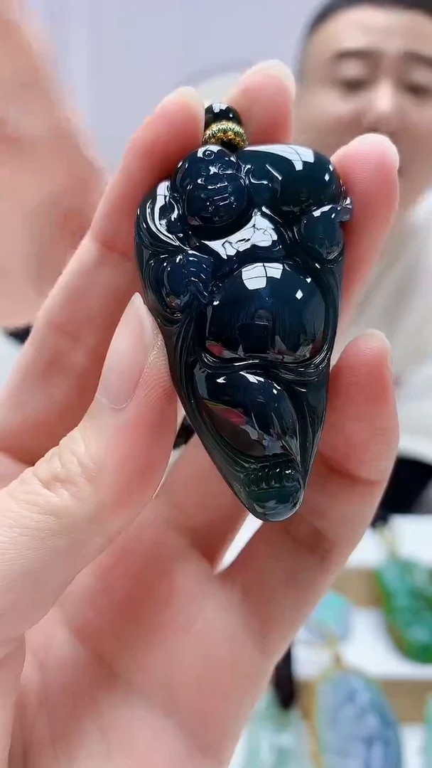 未镶嵌定制翡翠4898zm-毛货挂件佛公108