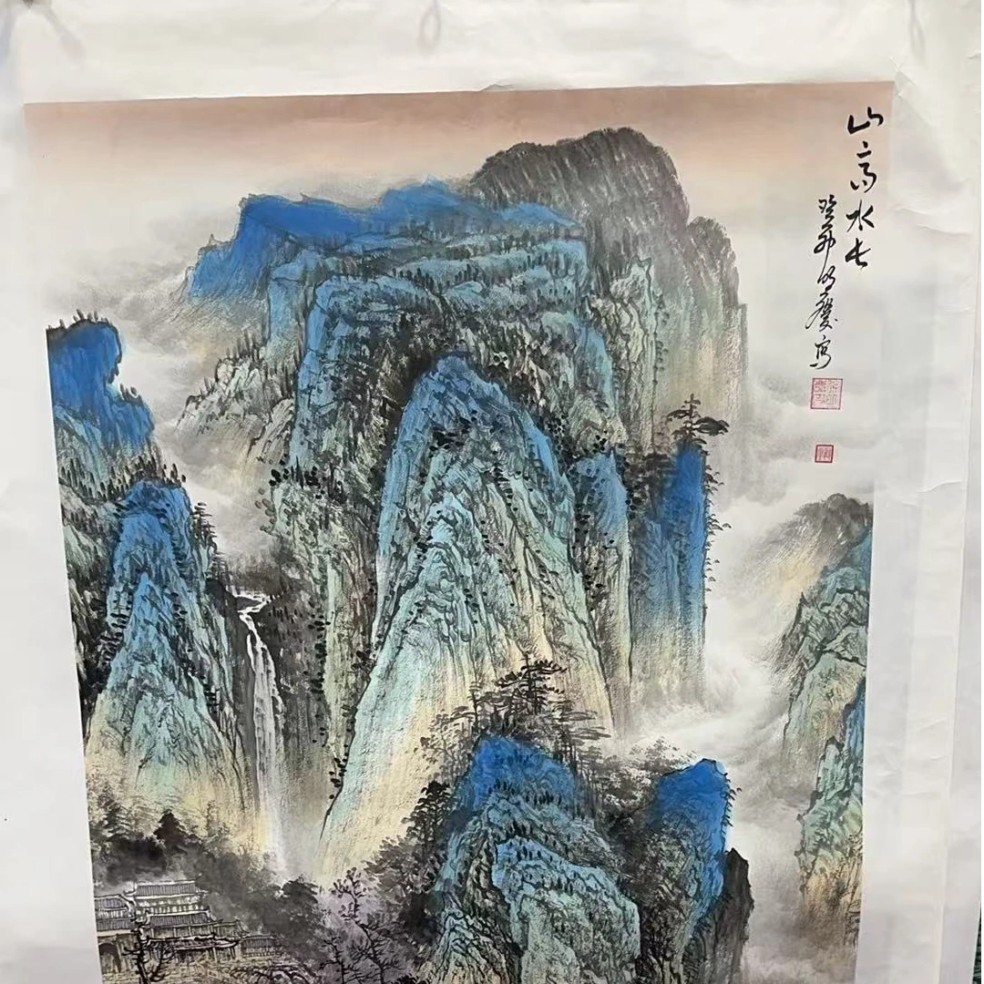 国画作品-徐明庆-四尺整张-山高水长