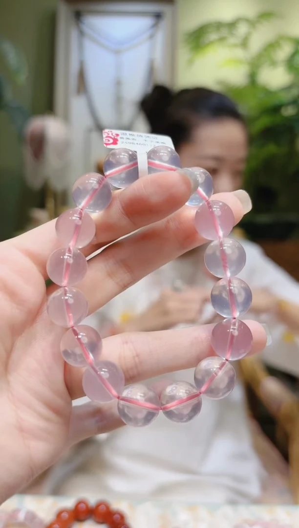 【闪购商品】水晶手串未镶嵌粉水晶手串6/12.5