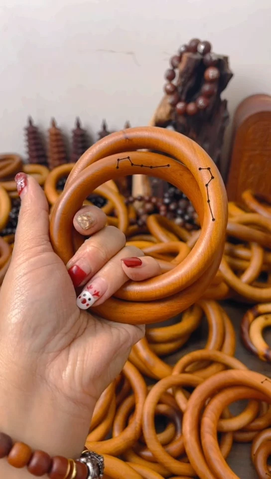 【闪购商品】枣木木雕乾坤圈75圈口一物一拍