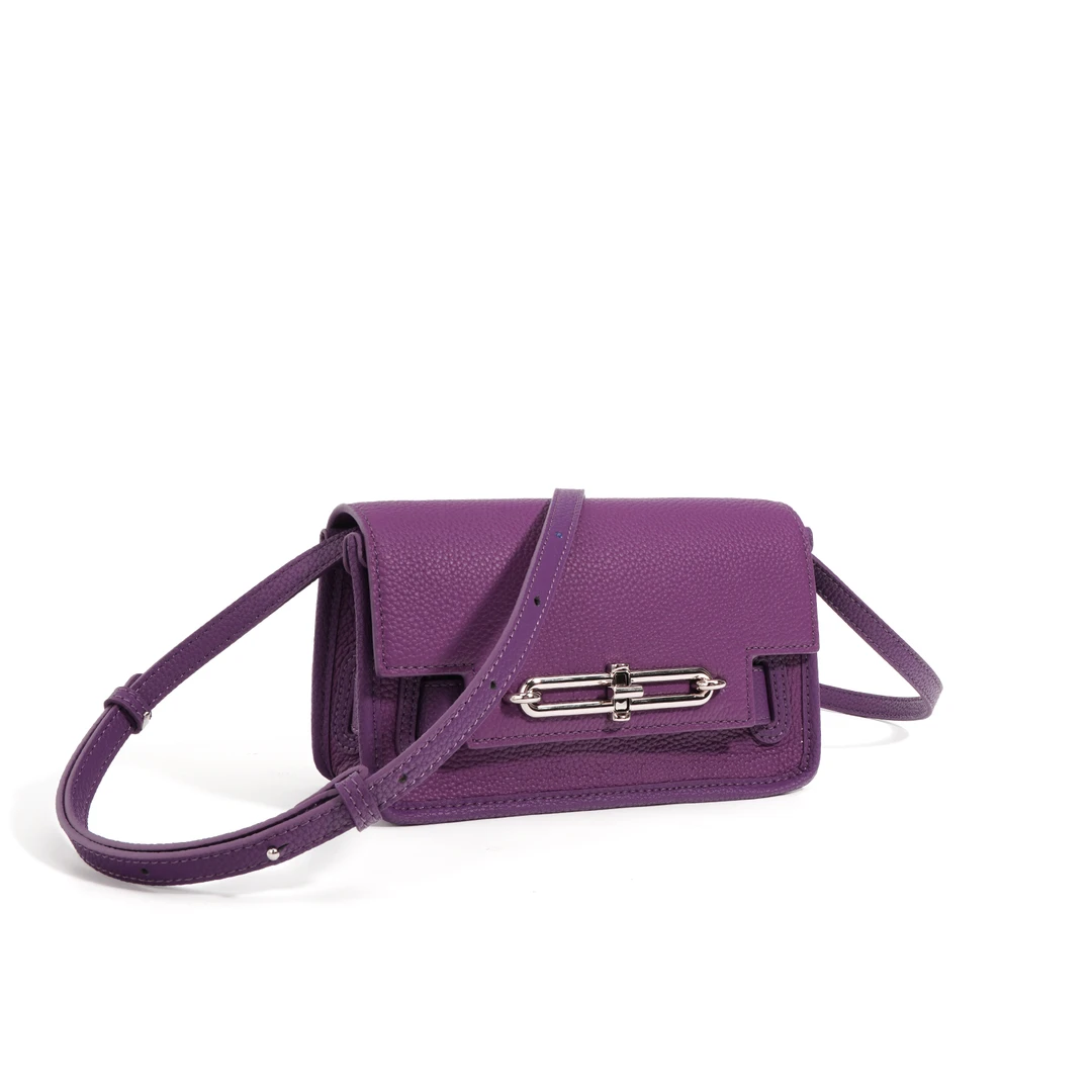 2025春夏新款轻奢单肩斜跨手提包F9573-海葵紫