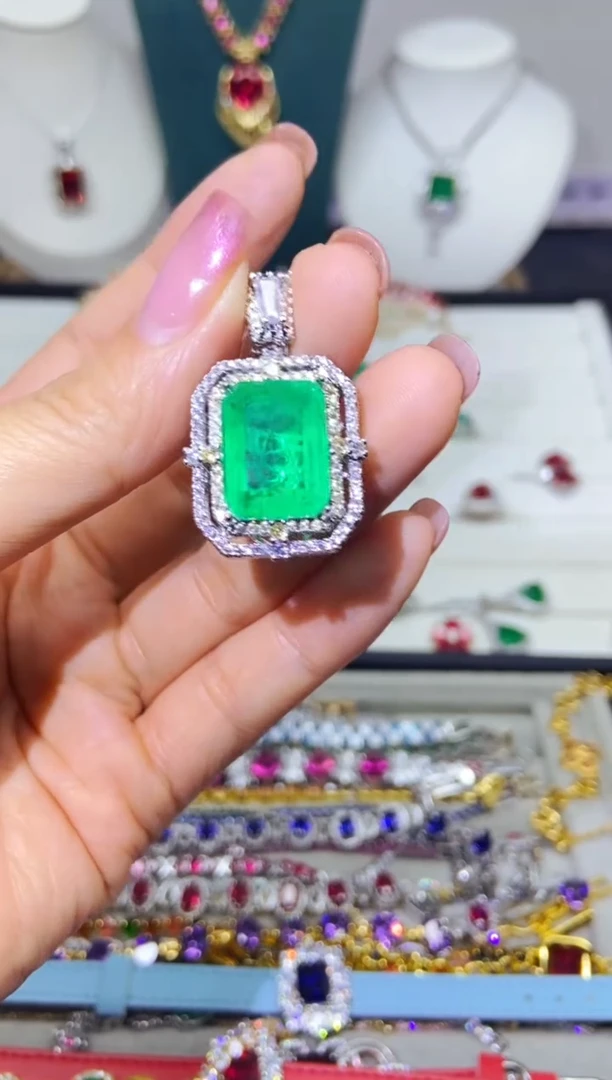 银S925镶嵌耳饰紫晶1