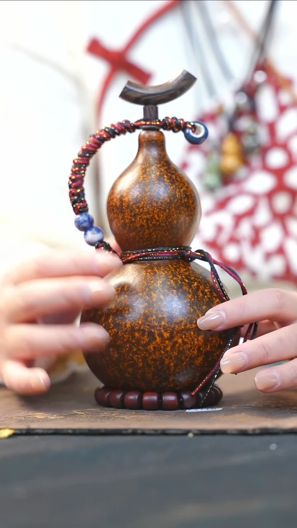 【闪购商品】RT169大漆酒葫芦不包手串及旋转底座