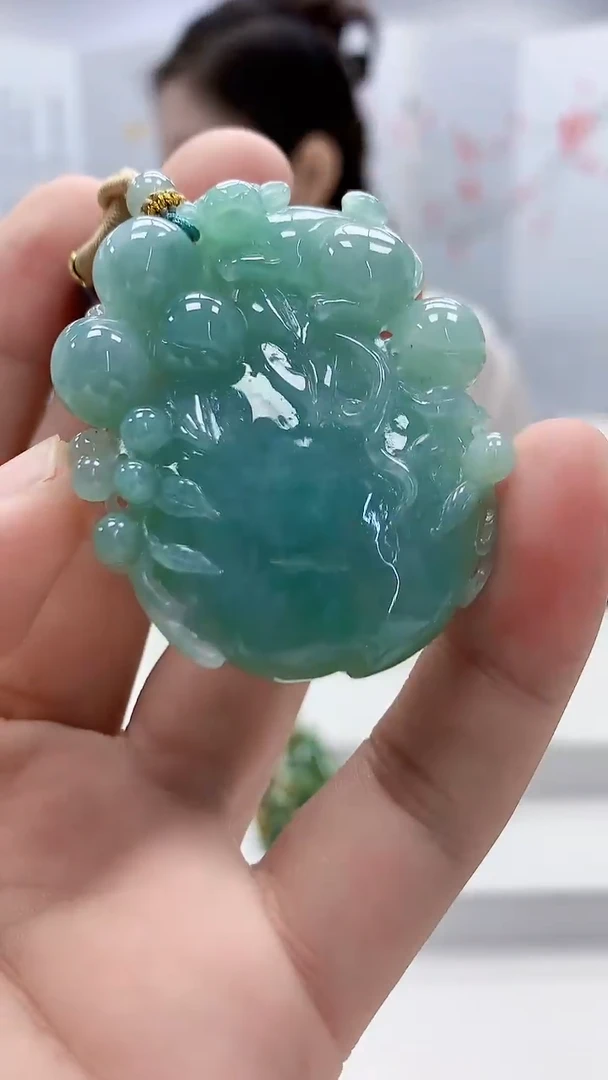 未镶嵌定制翡翠雨***…3099bb-毛货挂件