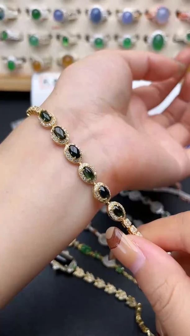 翡翠戒指银S925镶嵌一物一证一礼盒