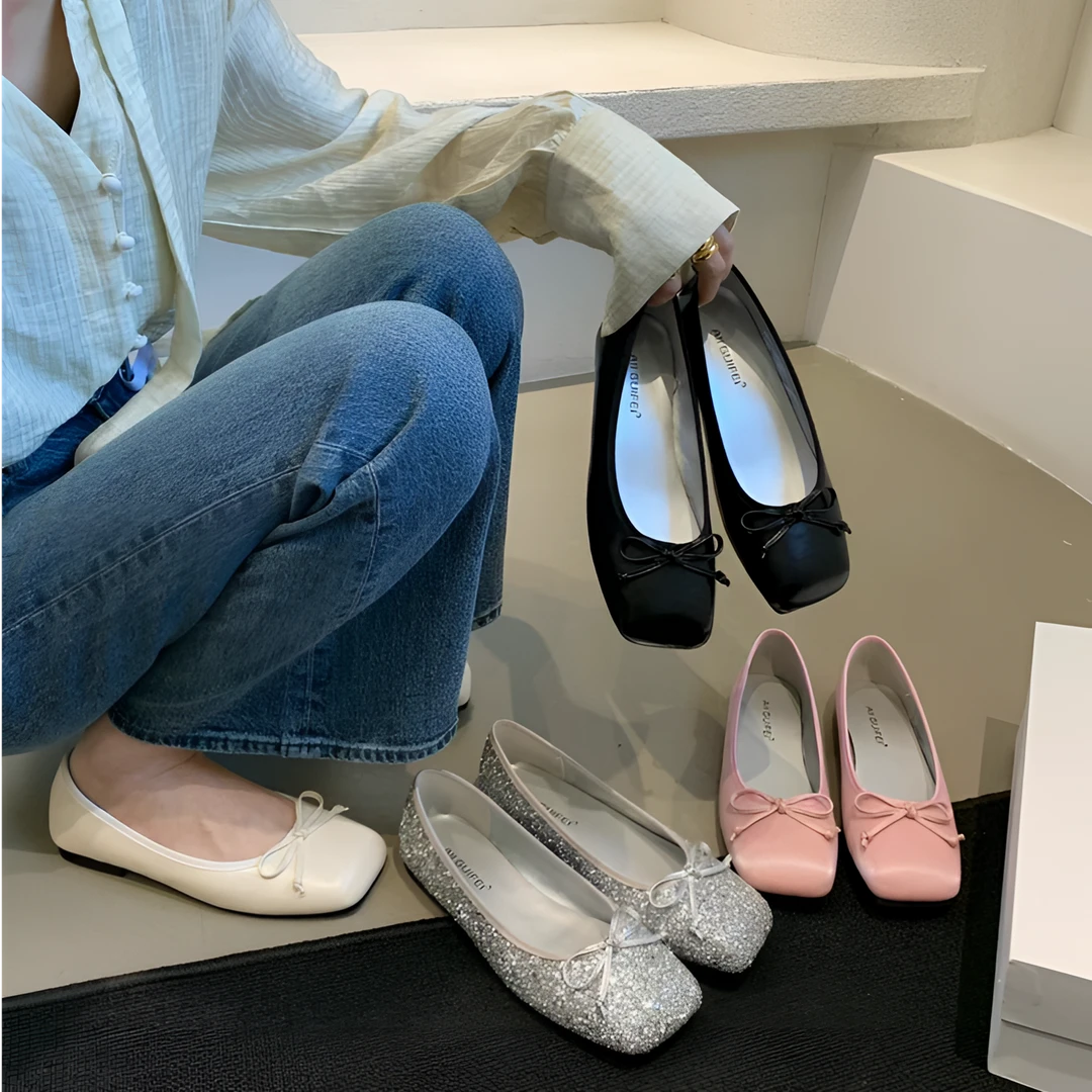 A B39-1法式简约大气简简单单耐看款～时尚方头女鞋气质软底单鞋