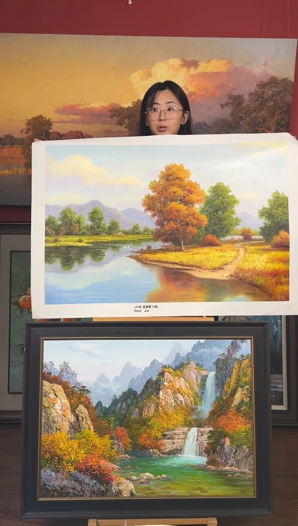 油画【45号】约90*60cm丨朝鲜原创纯手绘孤品油画丨顺丰包邮