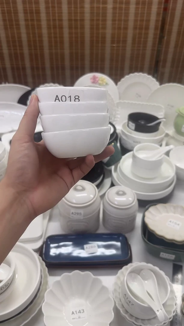 瓷4寸方形碟子4个装