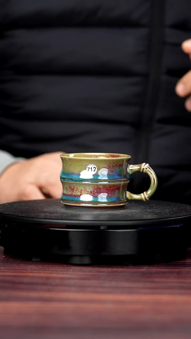 杯子瓷吼*昂712#盼龙窑一级品原矿钧瓷马克杯