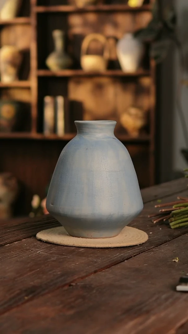 摆件23-407 陶瓷花器高26口径8