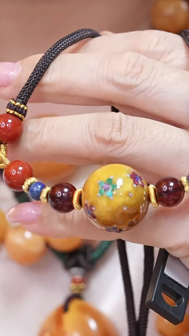 蜜蜡颈饰未镶嵌7180天然蜜蜡珠宝奇石云端妖孽全部保真