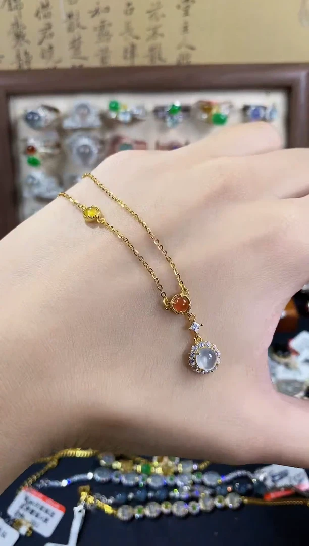 银S925镶嵌戒指翡翠 天然A货翡翠99