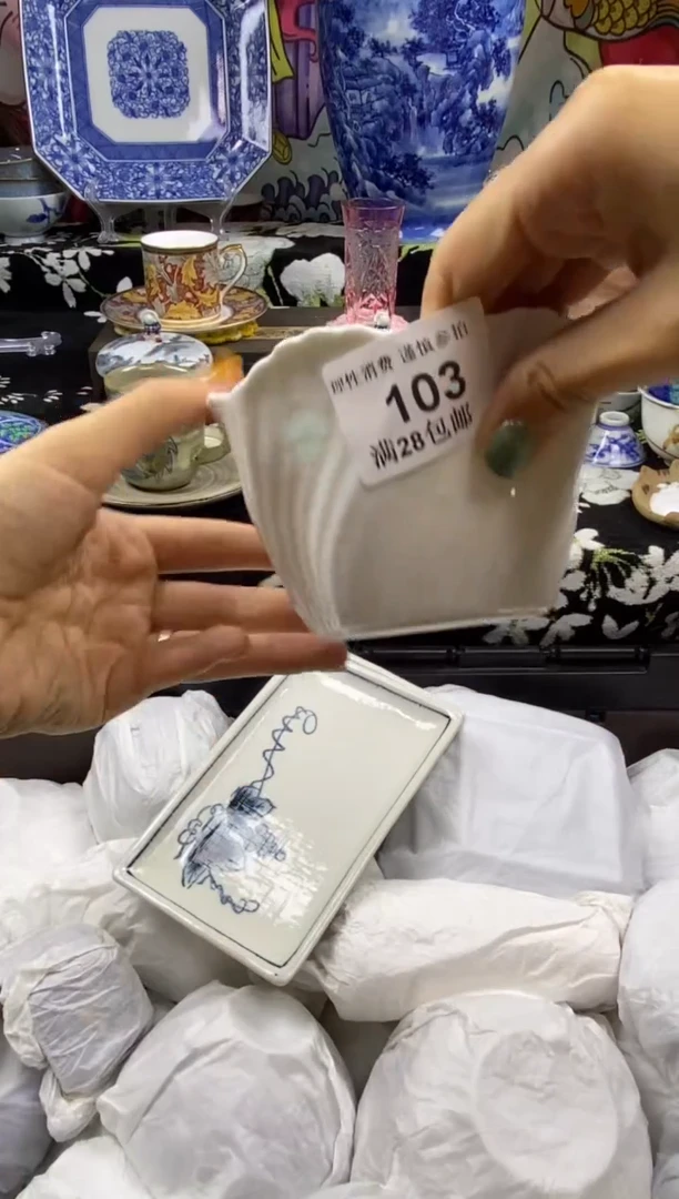 瓷片胖***麻瓷色工艺品品品品103