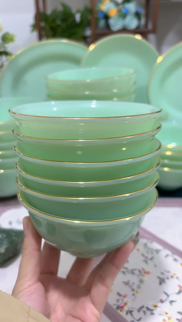 4.5英寸玉瓷碗6个口径11.5厘米