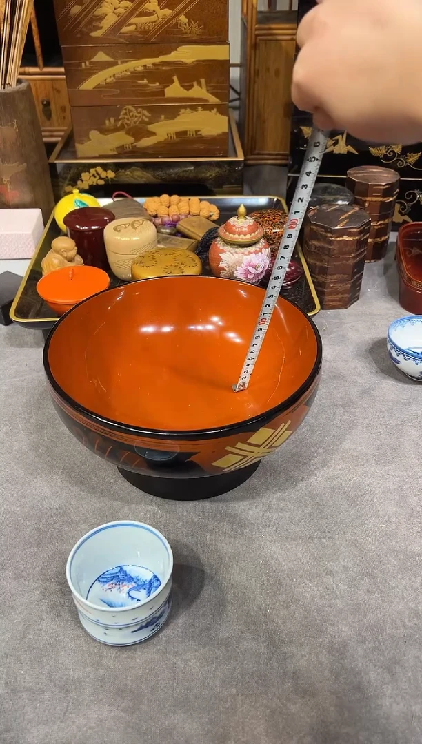 秀衡塗 高足大果子钵