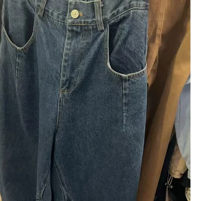 ［小小布］no退换-东大门正品b5l竖线牛仔裤