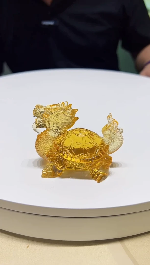琉璃手工艺品古法琉璃八卦龟摆件