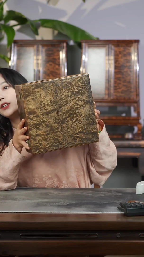 金丝楠金玉满堂精工一木一器特浓药香收纳箱