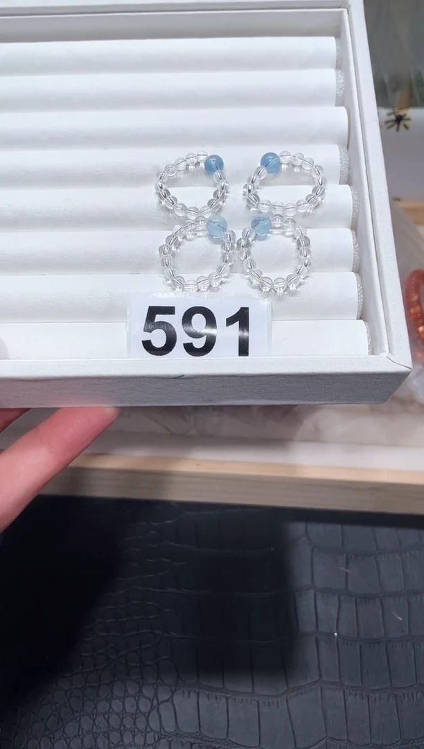 水晶手链未镶嵌A591白水晶戒指多样性发一